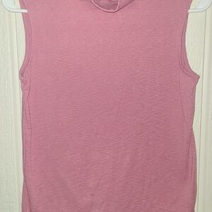 Marled Sleeveless Pink Blouse
